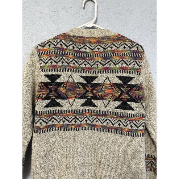 Kamana Size Small Southwestern Long Cardigan Sweater H23 - Picture 5 of 8
